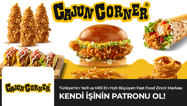 Türkiye'nin Yerli ve Milli En Hızlı Büyüyen Fast Food Zincir Markası Cajun Corner ile KENDİ İŞİNİN PATRONU OL!